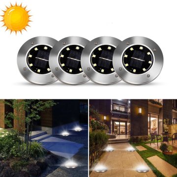 8 LED solárne záhradné svetlo - 4ks