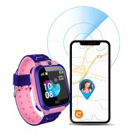 Detské chytré hodinky s GPS lokátorom a fotoaparátom - Smartwatch Ružové
