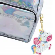 Diamantové maľovanie xxl súprava na výrobu nálepiek a kľúčeniek a obrazu - Unicorn