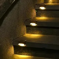 4× Solárna LED schodová lampa – vodoodolné osvetlenie na schody a terasu - RC-K-2189