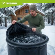 Skladacia prenosná otužovacia kaďa, 320 l, čierna Trizand 26799