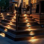 4× Solárna LED schodová lampa – vodoodolné osvetlenie na schody a terasu - RC-K-2189