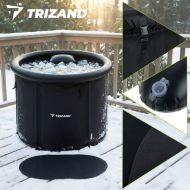 Skladacia prenosná otužovacia kaďa, 320 l, čierna Trizand 26799