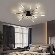 RC1244 Moderné stropné LED svietidlo Ohňostroj, 12 W, 4000 K, čierno-zlaté
