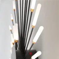 RC1244 Moderné stropné LED svietidlo Ohňostroj, 12 W, 4000 K, čierno-zlaté