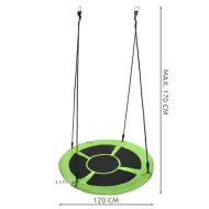 Hojdací kruh hniezdo 100 cm zelený Malatec 23514