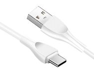KK22 USB kábel A/M - USB C/M 1m, QC QUICK CHARGE 3.0 2.1A, biely