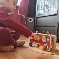 Drevený slon s kladivom Kruzzel 20349