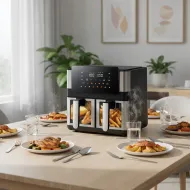 Teplovzdušná fritéza Air Fryer RC-K-2367, 8 l, 2000 W, 2 koše