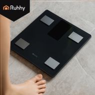 LCD múdra osobná váha RUHHY BMI do 226 kg - čierna