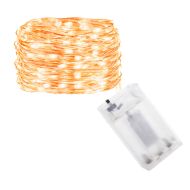 Svetelná reťaz 100LED - 10m na 3XAA - Teplá biela