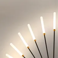 RC1244 Moderné stropné LED svietidlo Ohňostroj, 12 W, 4000 K, čierno-zlaté