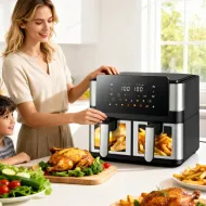 Teplovzdušná fritéza Air Fryer RC-K-2367, 8 l, 2000 W, 2 koše