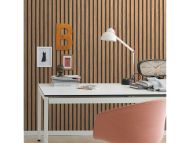 3D samolepiaca tapeta na stenu - Hnedá, Luxusná imitácia dreva, palubovky, lamely - 45cm x 5m (2,25