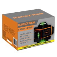 4D 16riadková laserová vodováha BIGSTREN – presný 360° zelený laser