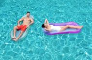 Nafukovací vodný matrac – Lehátko Floaty 178 x 70 cm Ružová