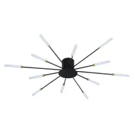 RC1244 Moderné stropné LED svietidlo Ohňostroj, 12 W, 4000 K, čierno-zlaté
