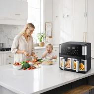 Teplovzdušná fritéza Air Fryer RC-K-2367, 8 l, 2000 W, 2 koše