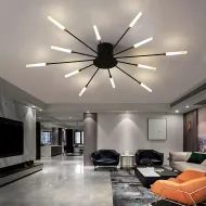 RC1244 Moderné stropné LED svietidlo Ohňostroj, 12 W, 4000 K, čierno-zlaté