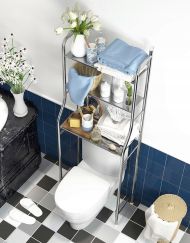 Kúpeľňový regál nad práčku alebo WC 3 police