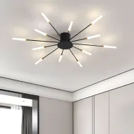 RC1244 Moderné stropné LED svietidlo Ohňostroj, 12 W, 4000 K, čierno-zlaté