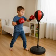 Detská boxerská sada 3v1 – boxovacie vrece, boxovacie gule a rukavice s pumpičkou 26094