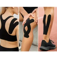 Kinesio Tejp 5 m × 5 cm - Čierna - KINESIOLOGY TAPE