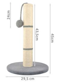 Škrabadlo stĺpik s hračkou šedá 45cm Malatec 7932