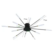 RC1244 Moderné stropné LED svietidlo Ohňostroj, 12 W, 4000 K, čierno-zlaté