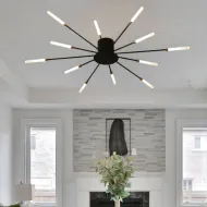 RC1244 Moderné stropné LED svietidlo Ohňostroj, 12 W, 4000 K, čierno-zlaté