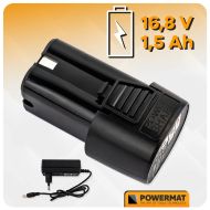 POWERMAT PM-WA-16.8V-1.5M aku vŕtačka / skrutkovač 16,8 V, 2× batéria 1,5 Ah, príslušenstvo
