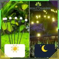 2× Solárna záhradná LED lampa Firefly so súmrakovým senzorom RC-K-1286