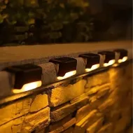 4× Solárna LED schodová lampa – vodoodolné osvetlenie na schody a terasu - RC-K-2189