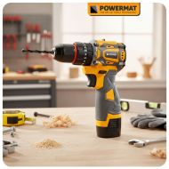 POWERMAT PM-WA-16.8V-1.5M aku vŕtačka / skrutkovač 16,8 V, 2× batéria 1,5 Ah, príslušenstvo