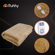 Elektrická vyhrievaná deka 180×130 cm béžová Ruhhy 26224