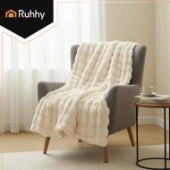 Ruhhy 26493 Biela deka 160×100 cm – mäkká, hrejivá a odolná bez žmolkovania