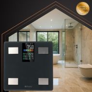 LCD múdra osobná váha RUHHY BMI do 226 kg - čierna