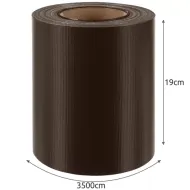 Plotová tieniaca fólia 19 cm x 35 m, 450g/m2, hnedá Gardlov 23702