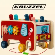 Drevený slon s kladivom Kruzzel 20349
