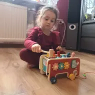 Drevený slon s kladivom Kruzzel 20349