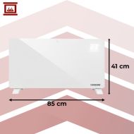 Sklenený elektrický ohrievač KAMINER ZELVA 2500 W – moderné kúrenie s Wi-Fi ovládaním a diaľkovým ov