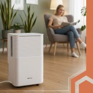 Odvlhčovač vzduchu RUHHY DRYZIX – kondenzačný odvlhčovač 12 l/24 h s WiFi, časovačom a hygrostatom
