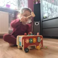 Drevený slon s kladivom Kruzzel 20349