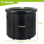 Skladacia prenosná otužovacia kaďa, 320 l, čierna Trizand 26799