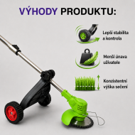 ADM7133 Aku strunová kosačka s opornými kolieskami 21V