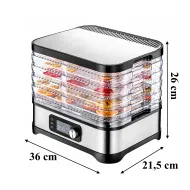RC-K-2491 Sušička potravín 400 W, 35-70 ° C, 5 poschodí, časovač