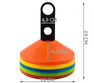 ISO 5725 Plastové tréningové kužele 50 ks 5 cm