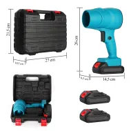 RC-K-2039 aku fukár / fúkač 400 W 21 V, 2× batéria