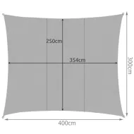 Tieniaca plachta proti slnku 4x3m - šedá Gardlov 23143