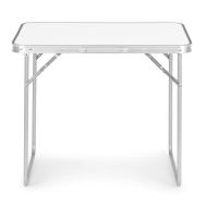 Campingový rozkladací stôl veľký 70x50 cm biely